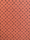 Fashion LV Tan Color Design Leather Case Fabric, Handmade Bag Fabric, Hand-made Shoes Leather Fabric By Yard