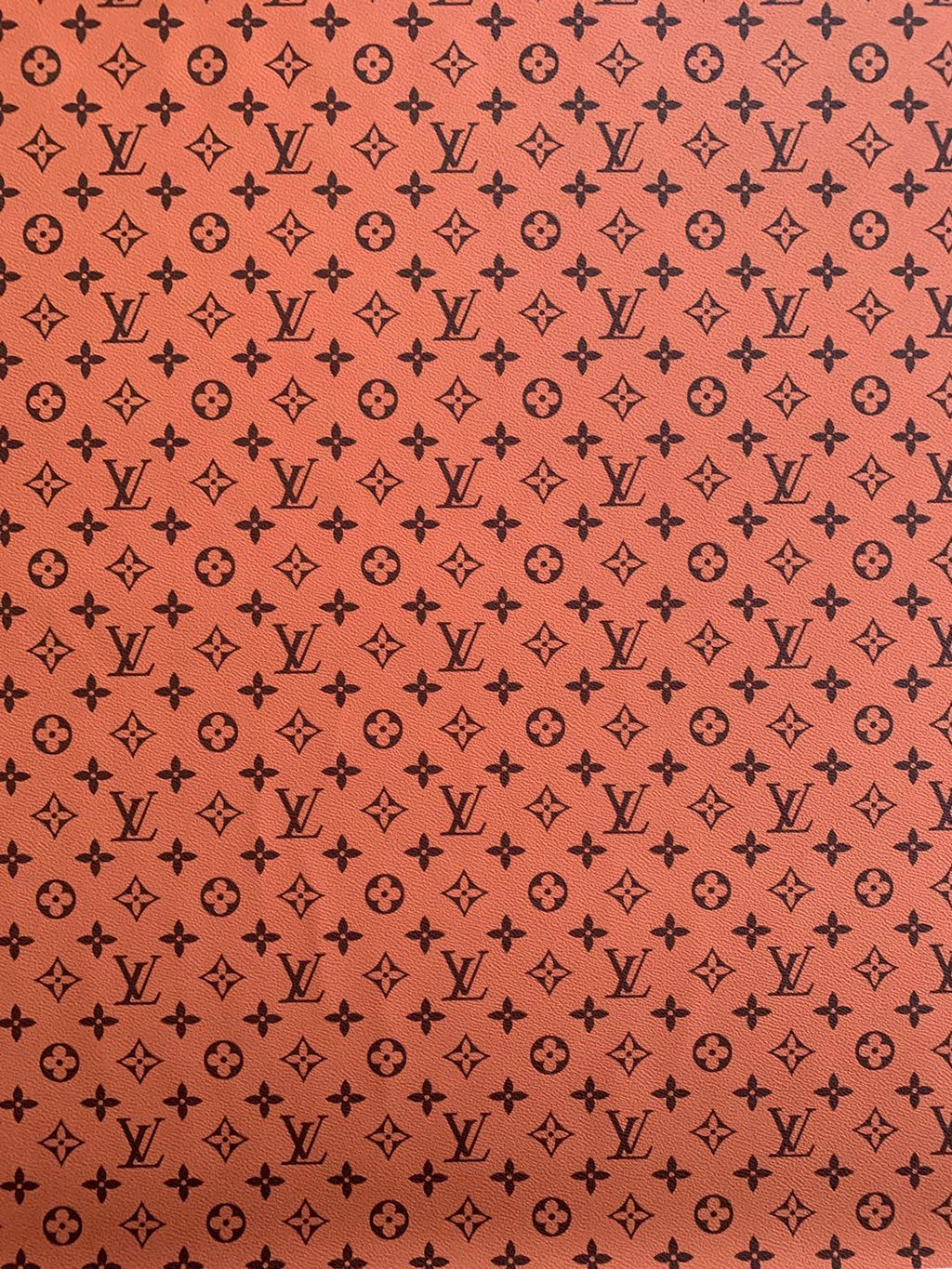 Fashion LV Tan Color Design Leather Case Fabric, Handmade Bag Fabric, Hand-made Shoes Leather Fabric By Yard