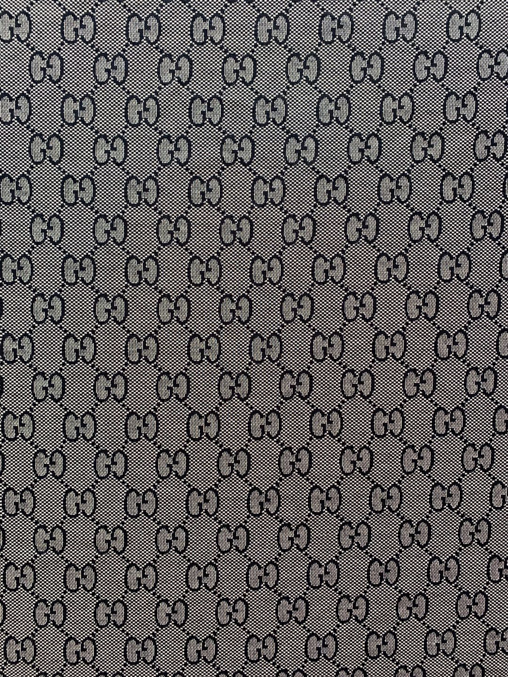 Classic Gucci Knitting Jacquard Cloth Fabric ,Pants Knitted Fabric , Fabric ,Elastic Fabric,Woman's Dress Fabric(Gray)