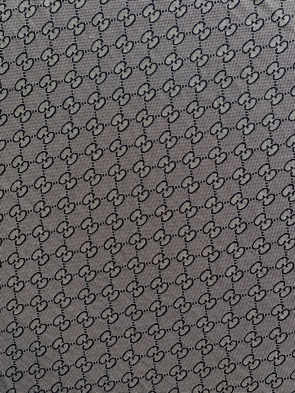 Classic Gucci Knitting Jacquard Cloth Fabric ,Pants Knitted Fabric , Fabric ,Elastic Fabric,Woman's Dress Fabric(Gray)