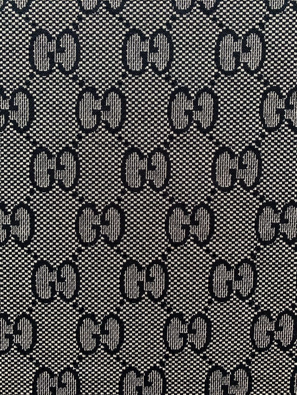 Classic Gucci Knitting Jacquard Cloth Fabric ,Pants Knitted Fabric , Fabric ,Elastic Fabric,Woman's Dress Fabric(Gray)