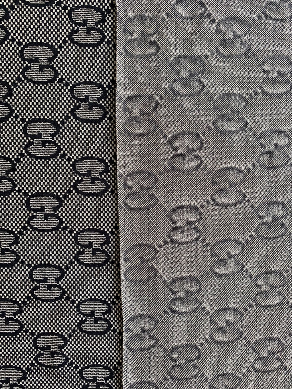 Classic Gucci Knitting Jacquard Cloth Fabric ,Pants Knitted Fabric , Fabric ,Elastic Fabric,Woman's Dress Fabric(Gray)