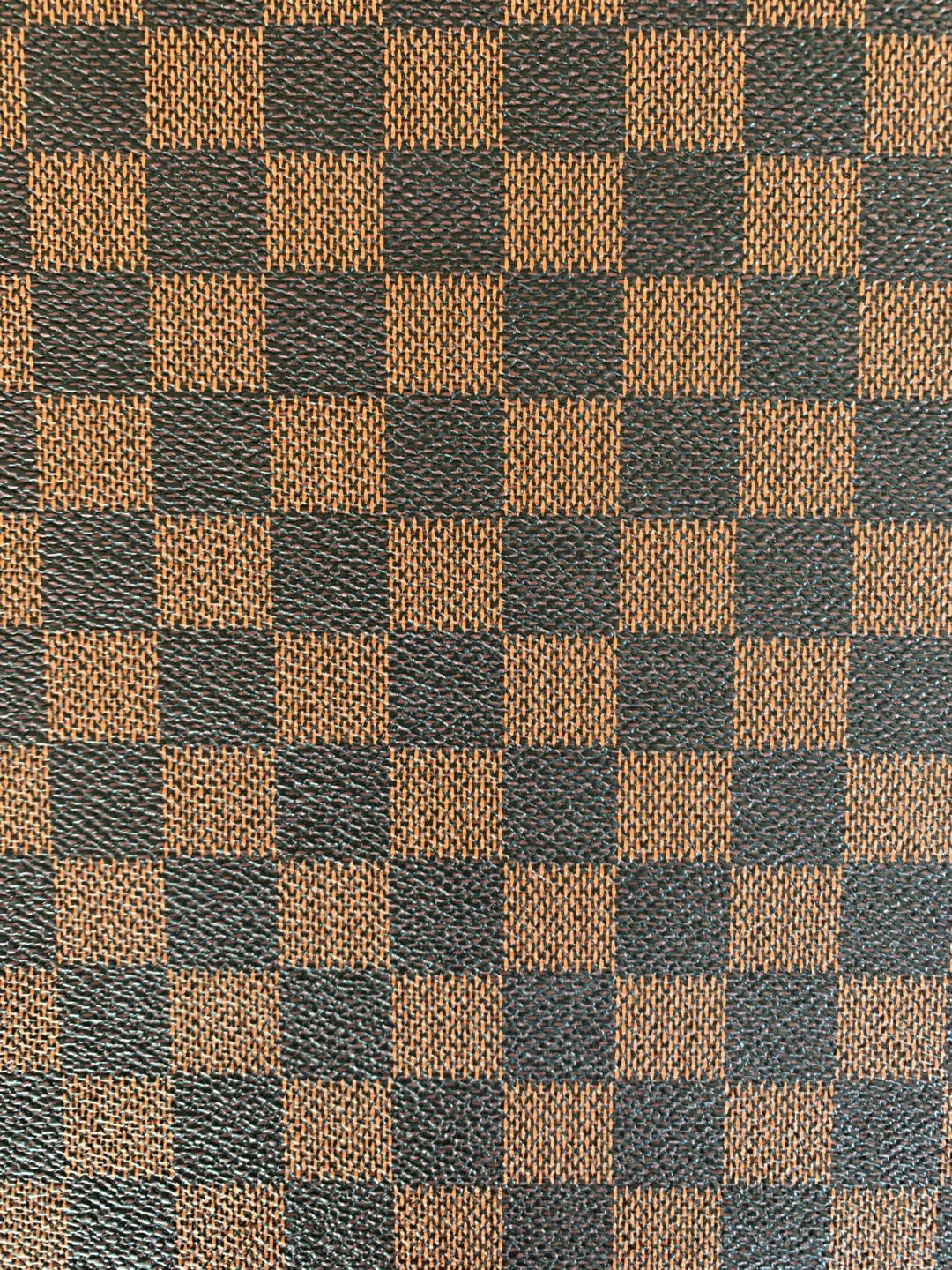 Classic Plaid Leather Fabric Handmade Shoes Fabric，The Purse Fabric Bags fabric(brown)
