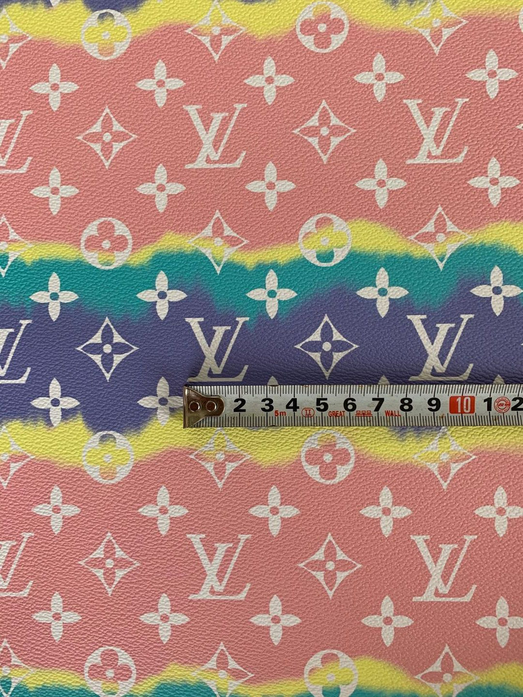 Classic LV Leather Case Fabric,Handmade Bag Fabric,Hand-made Shoes  Fabric(Color Stripe)