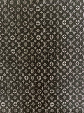 Classic LV Canvas Jacquard Fabric Cloth,   Bags Fabric  Shoes Fabric Hat Fabric Clothing Fabric Mask Fabric (Black)