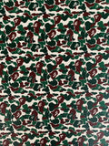 Classic Bape Fashion Custom Leather Fabric For Bags Leather Shoes Custom Leather By Yard (Green)