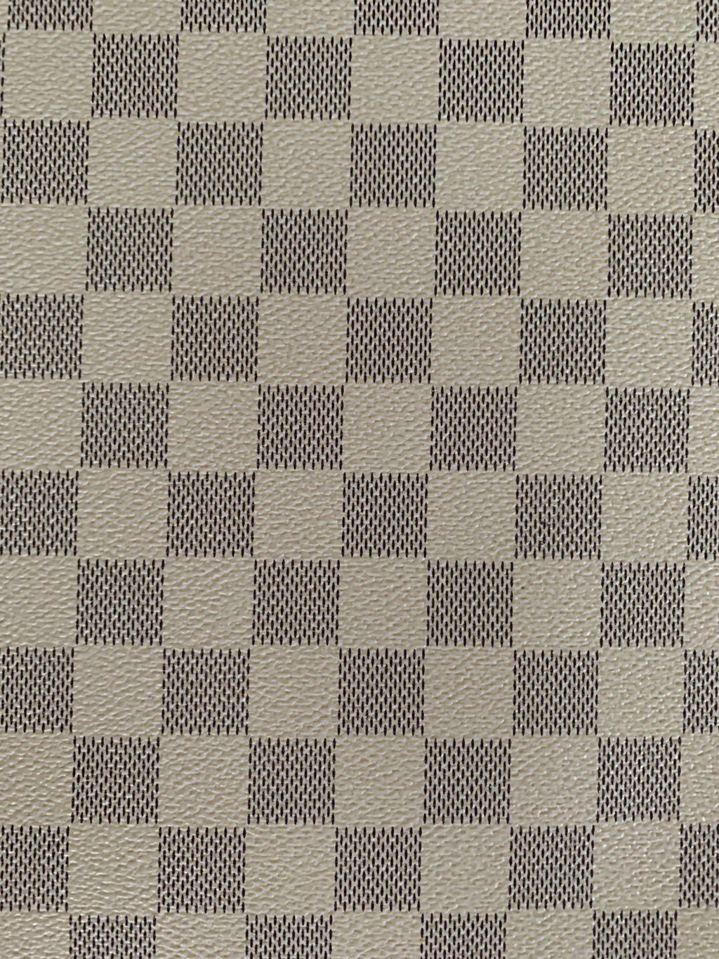 Classic Plaid Leather Fabric Handmade Shoes Fabric，The Purse Fabric Bags fabric( Ivory White )