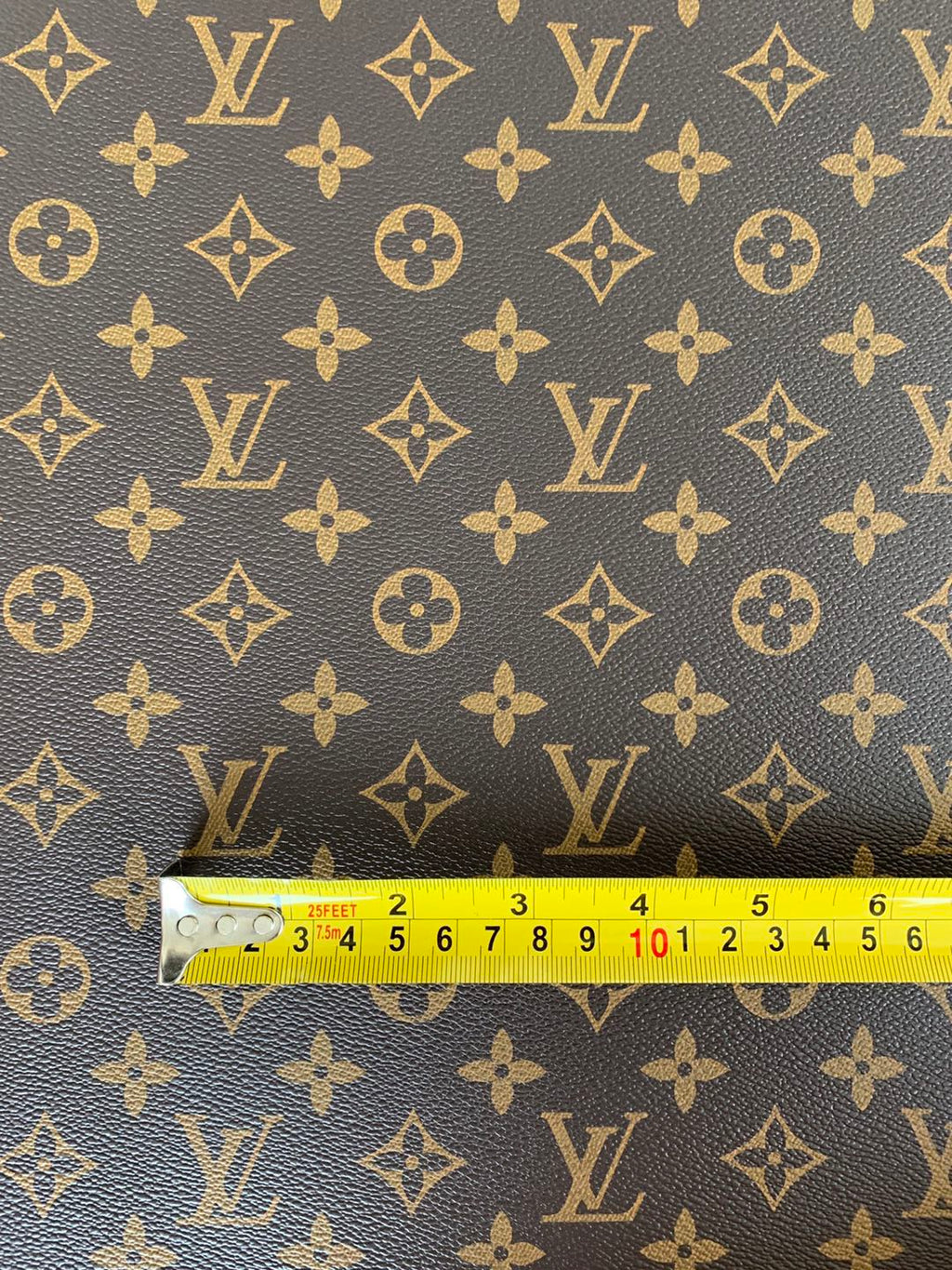 Fashion LV vinyl crafting leather fabric Bag leather ,shoes leather ,Handicraft leather By Yards