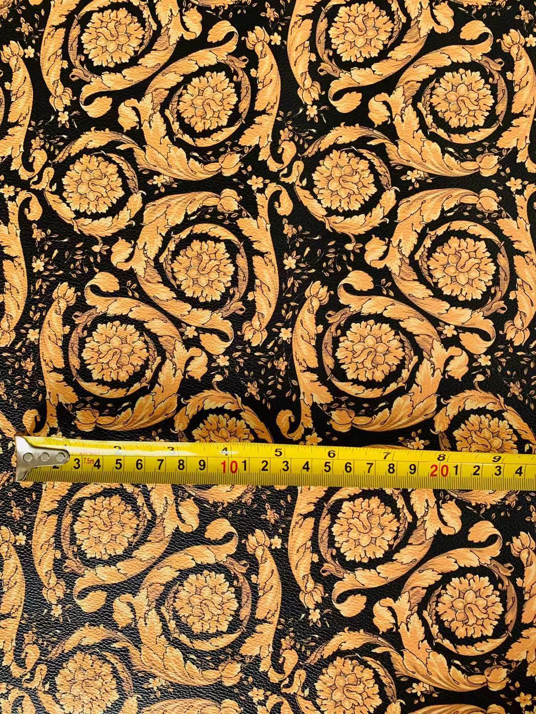 Classic Versace Leather Case Fabric,Handmade Bag Fabric, Shoes Fabric By Yard