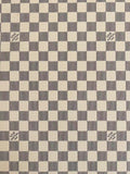 Classic Louis Vuitton Vinyl Leather Case Fabric Fashion vinyl crafting leather fabric For Handmade Handicrafts, Grid Leather Cup Mat Leather(Ivory White)