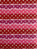 Classic LV  Leather Case Fabric,Handmade Bag Leather,Hand-made Shoes Leather Fabric By Yard (Red Color Stripe)