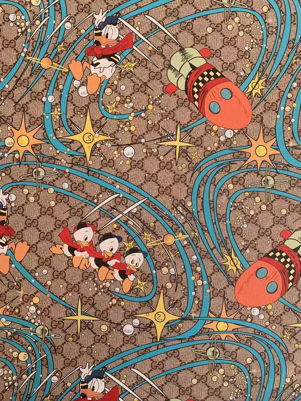 Classic Gucci Leather Case Fabric,Handmade Bag Leather,Hand-made Shoes Leather, Joint Disney Donald Duck
