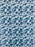 Classic Bape Fashion Custom Leather Fabric For Bags Leather Shoes Custom Leather By Yard (Blue)