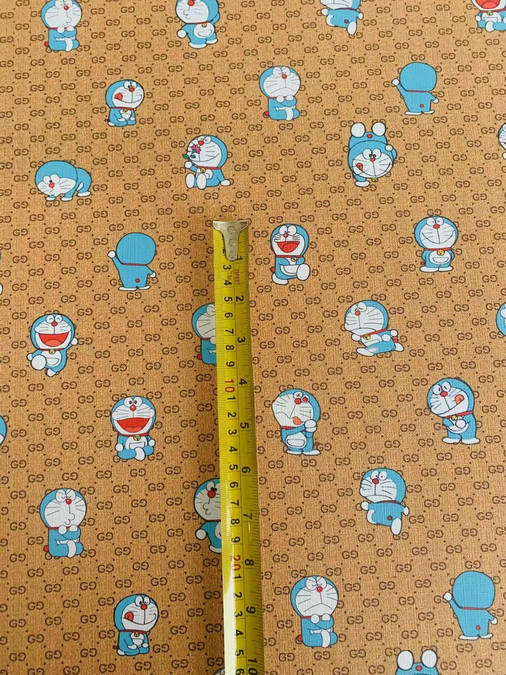 Classic Gucci Leather Case Fabric,Handmade Bag Fabric,Hand-made Shoes Fabric, Doraemon Leather By Yard