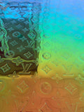 Fashion Embossed Reflective Shine LV TPU Fabric For Handmade Handicrafts  By Yard