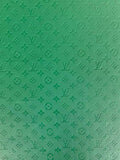 Fashion Embossed LV Crafting Leather Fabric For Handmade Bags and Shoes , Handicrafts  By Yards (Green)