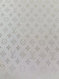 Craft LV White Silk Jacquard Cloth Fabric For Handmade Handicraft Goods
