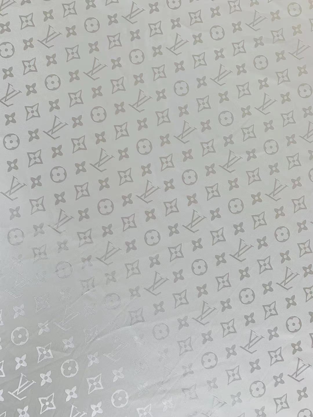 Craft LV White Silk Jacquard Cloth Fabric For Handmade Handicraft Goods