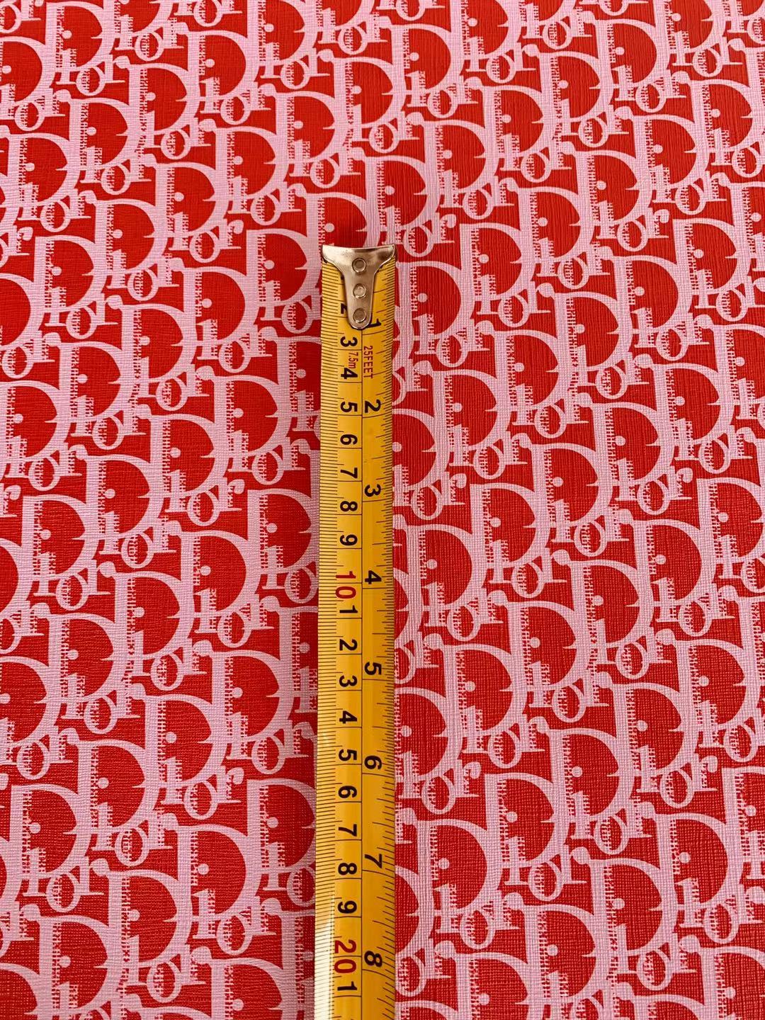 Classic Leather Case Fabric,Handmade Bag Fabric,Hand-made Shoes Fabric（Bright Red）