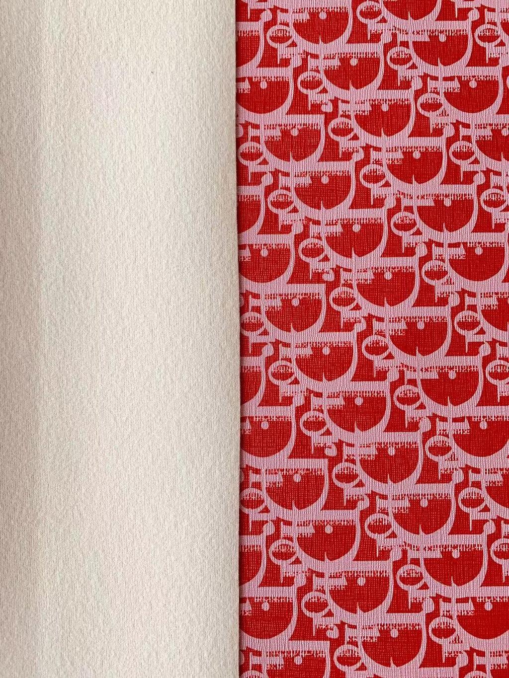 Classic Leather Case Fabric,Handmade Bag Fabric,Hand-made Shoes Fabric（Bright Red）