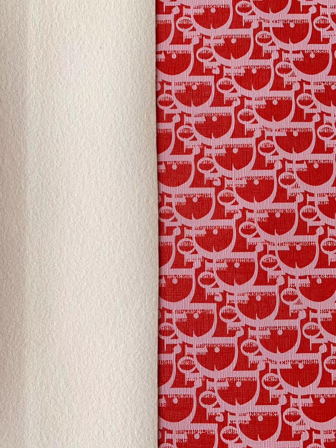 Classic Leather Case Fabric,Handmade Bag Fabric,Hand-made Shoes Fabric（Bright Red）
