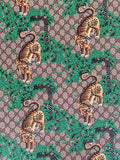 Classic Gucci Leather Case Fabric,Handmade Bag Fabric,Hand-made Shoes Fabric, with Tiger Leather By Yard