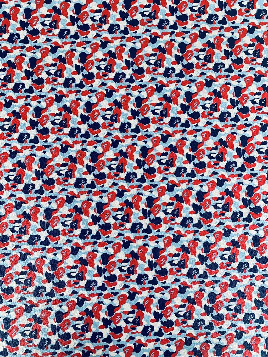Classic Bape Fashion Custom Leather Fabric For Bags Leather Shoes Custom Leather By Yard (Bape France)