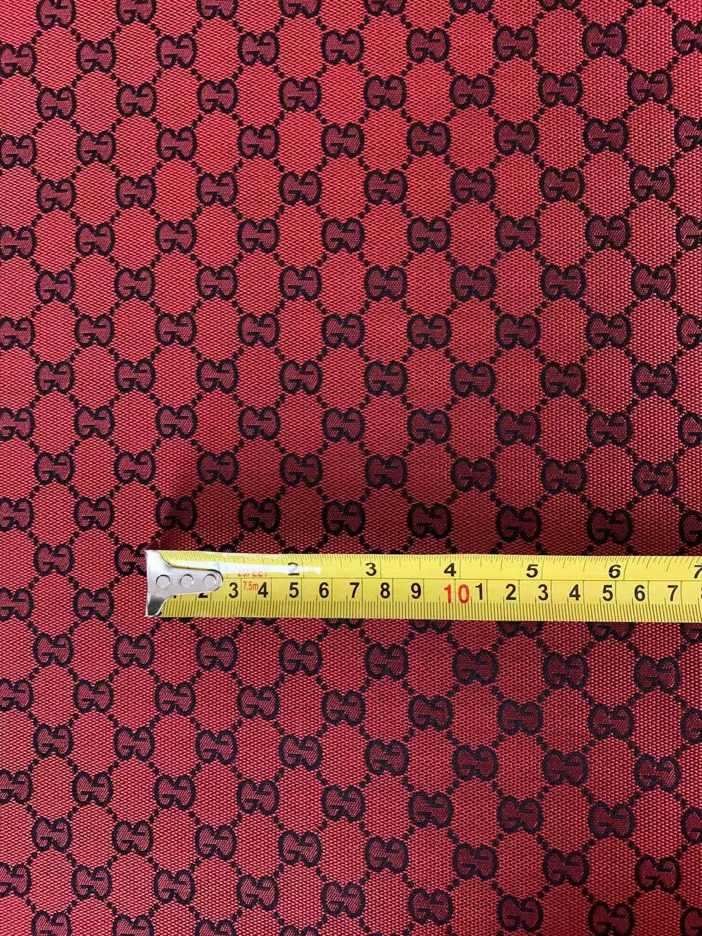 Fashion Gucci Jacquard Fabric Cloth, Fabric Bags Fabric Shoes Fabric Hat Fabric By Yards(Red)