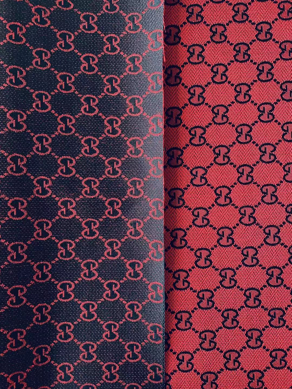 Fashion Gucci Jacquard Fabric Cloth, Fabric Bags Fabric Shoes Fabric Hat Fabric By Yards(Red)