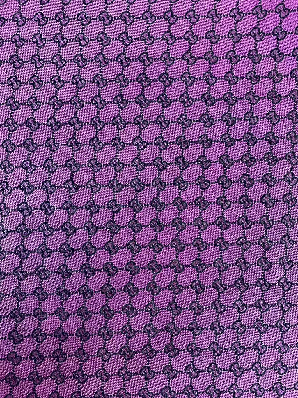 Fashion Gucci Jacquard Fabric Cloth, Fabric Bags Fabric Shoes Fabric Hat Fabric By Yards (Purple)