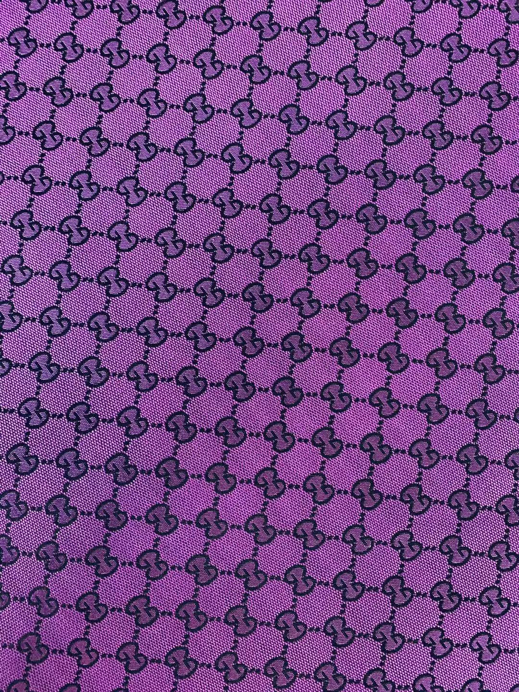 Fashion Gucci Jacquard Fabric Cloth, Fabric Bags Fabric Shoes Fabric Hat Fabric By Yards (Purple)