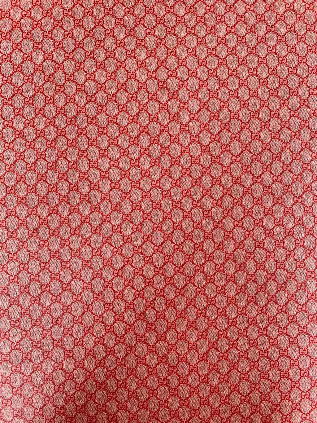 Classic Gucci crafting leather fabric Bag leather ,shoes leather ,Handicraft leather By Yard（Orange Red）