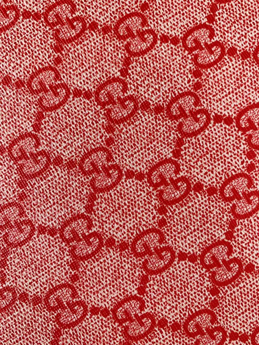 Classic Gucci crafting leather fabric Bag leather ,shoes leather ,Handicraft leather By Yard（Orange Red）