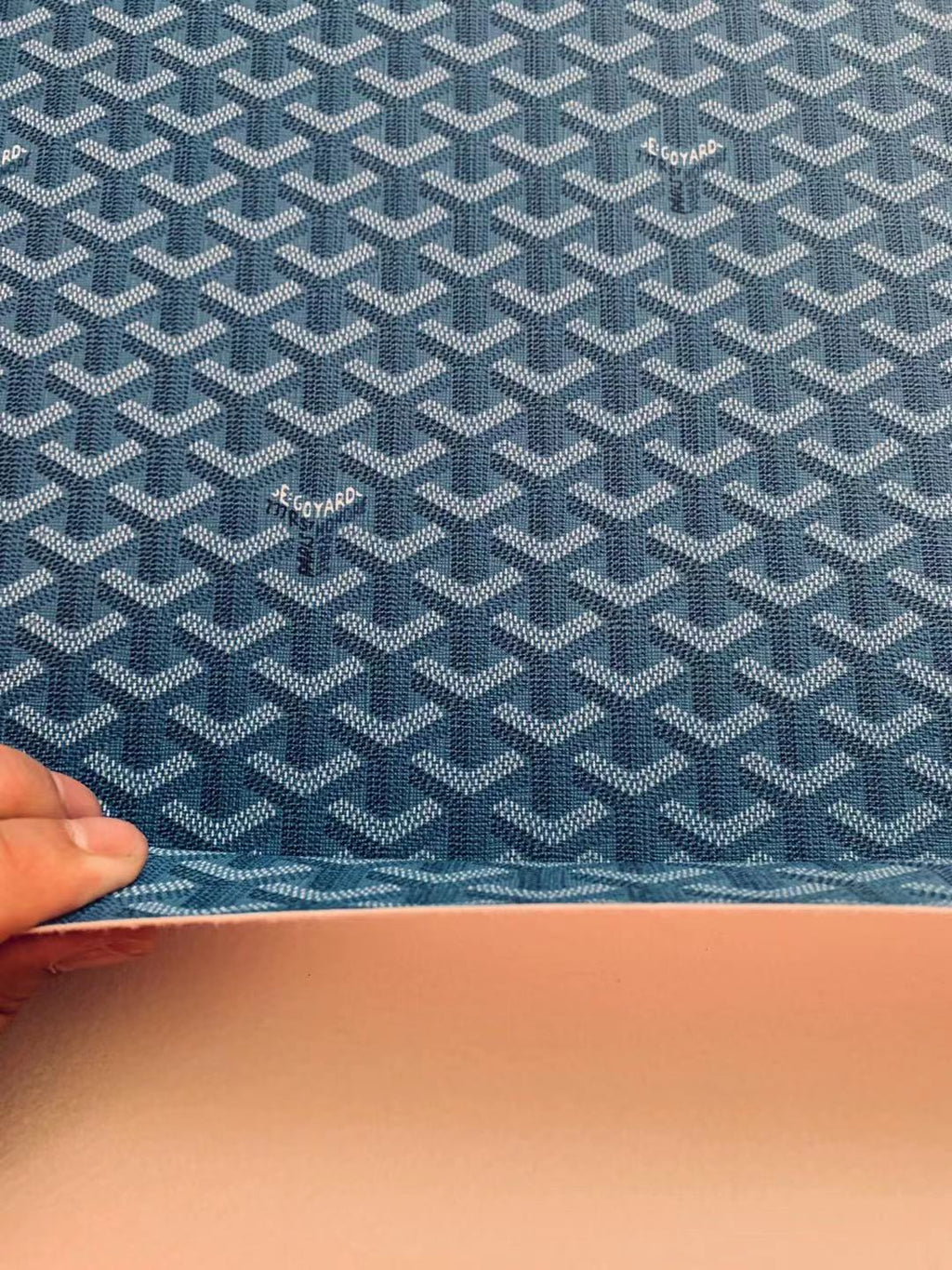 Classic  Leather Fabric , Handmade Shoes Leather, Hand-made Bags Fabric,Handicraft Leather Fabric By Yard (Sky Blue)