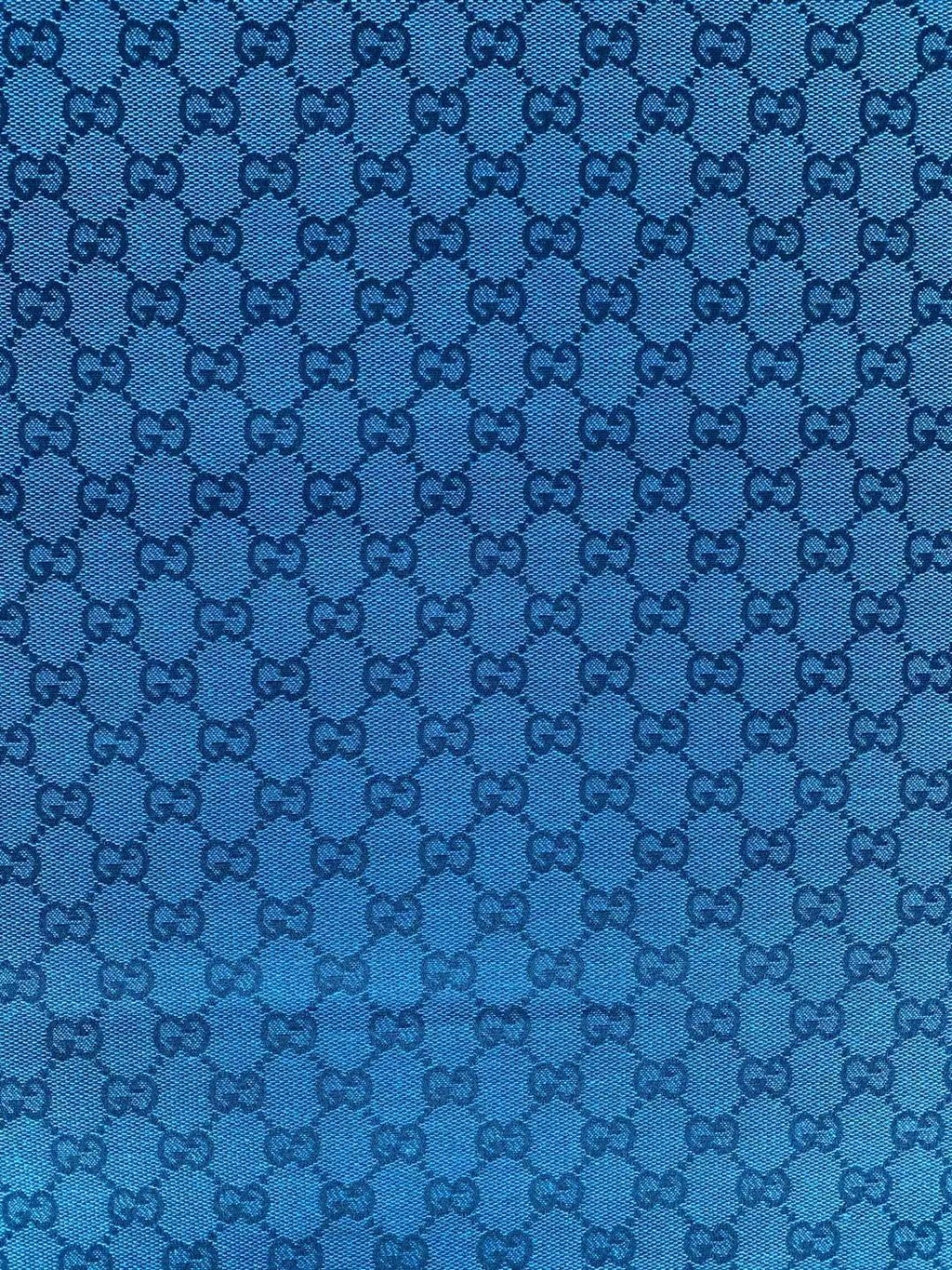Fashion Gucci Jacquard Fabric Cloth, Fabric Bags Fabric Shoes Fabric Hat Fabric By Yards(Sky Blue)