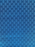 Fashion Gucci Jacquard Fabric Cloth, Fabric Bags Fabric Shoes Fabric Hat Fabric By Yards(Sky Blue)