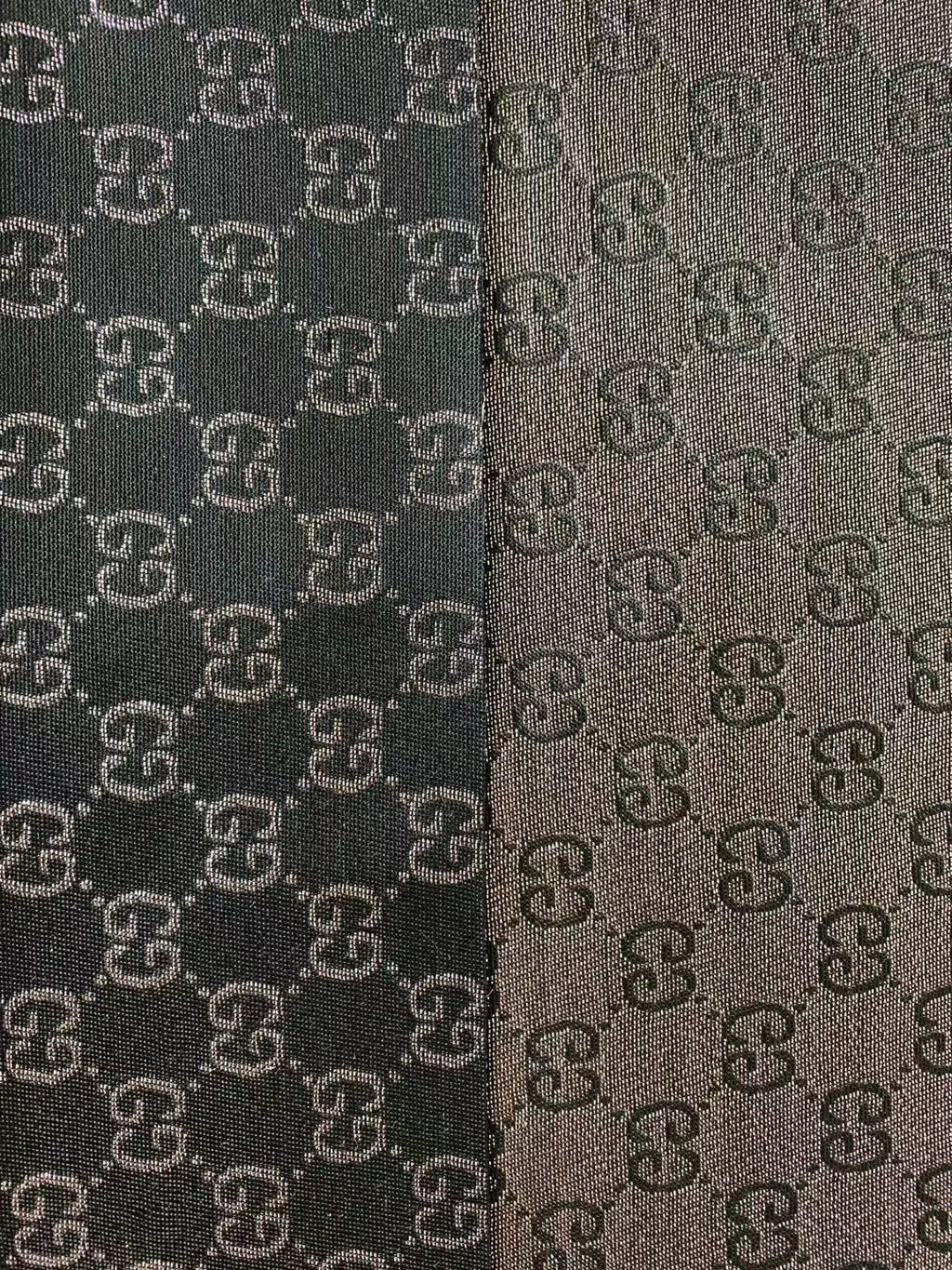 Fashion Gucci Jacquard Fabric Cloth, Fabric Bags Fabric Shoes Fabric Hat Fabric By Yard (Silver)