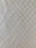 Fashion Gucci Jacquard Fabric Cloth, Fabric Bags Fabric Shoes Fabric Hat Fabric By Yard ( White )