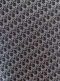 Fashion Dior Denim Woven Jacquard fabric , Jean Fabric For Handmade Clothing By Yard ( Dark Blue )