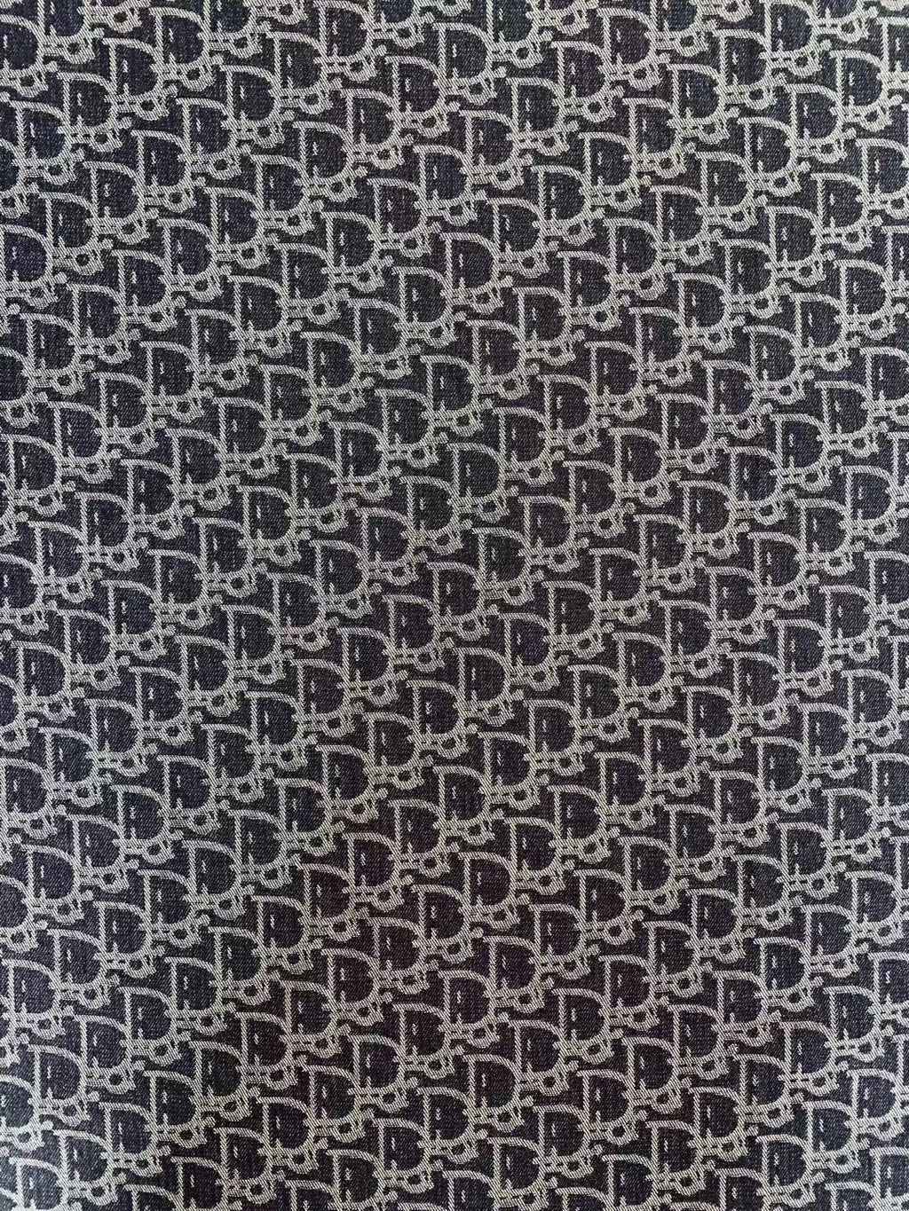 Fashion Dior Denim Woven Jacquard fabric , Jean Fabric For Handmade Clothing By Yard ( Dark Blue )