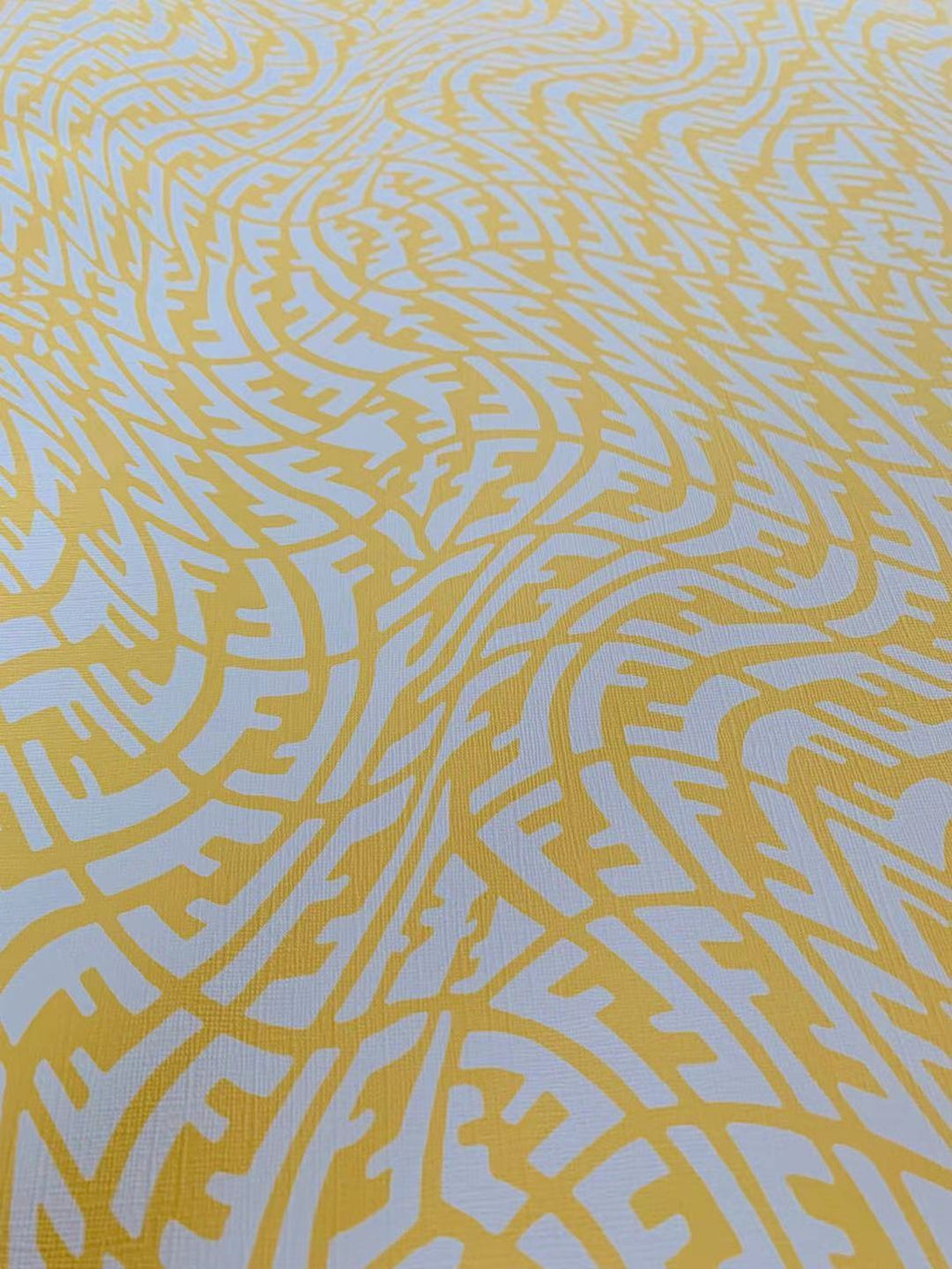 Classic Fendi Fluctuate Leather Crafting Fabric For Handmade Handicrafts By Yards (Yellow)