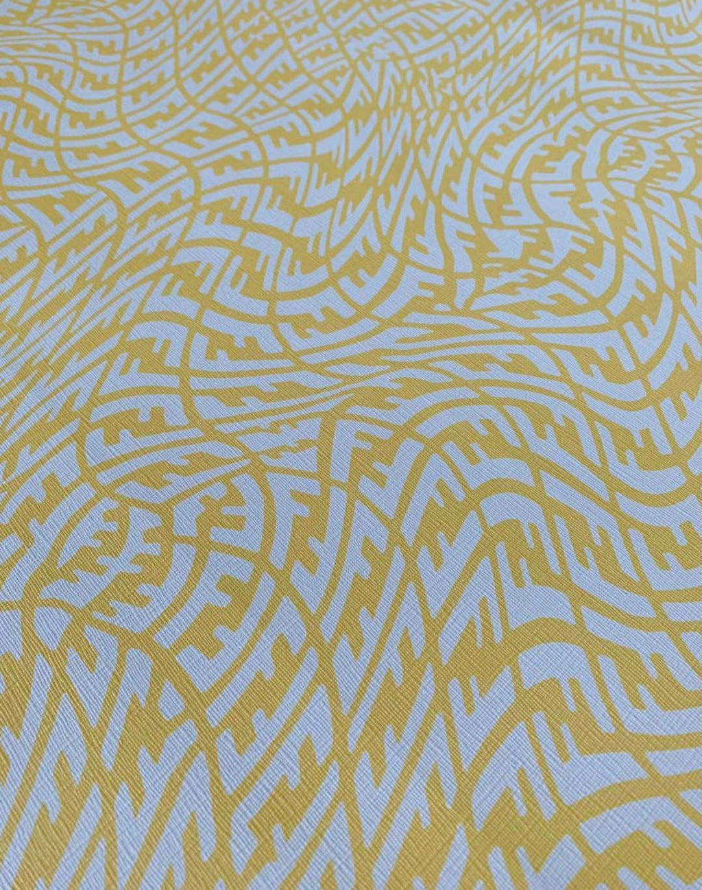 Classic Fendi Fluctuate Leather Crafting Fabric For Handmade Handicrafts By Yards (Yellow)