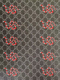 Classic Gucci Leather Case Fabric,Handmade Bag Fabric,Hand-made Shoes Fabric, with Snake Leather By Yard