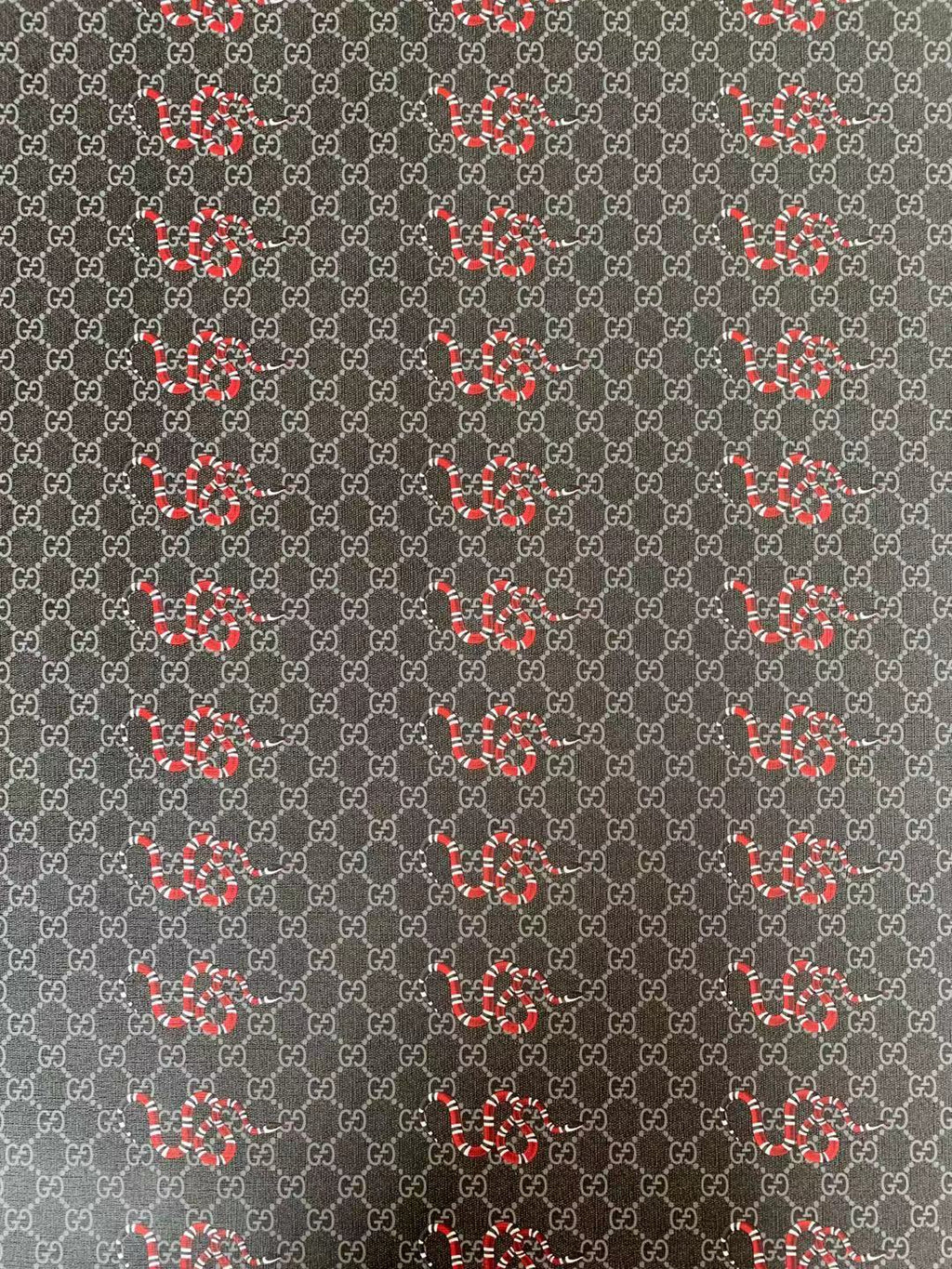 Classic Gucci Leather Case Fabric,Handmade Bag Fabric,Hand-made Shoes Fabric, with Snake Leather By Yard