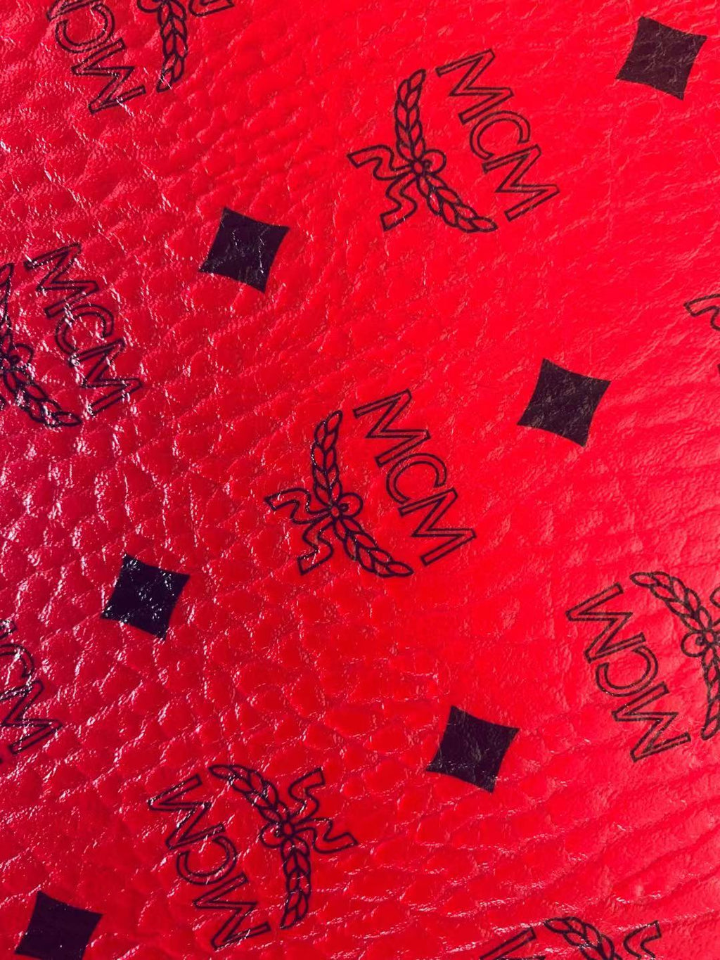 Classic Leather Case Fabric,Handmade Bag Fabric,Hand-made Shoes Fabric (Red)