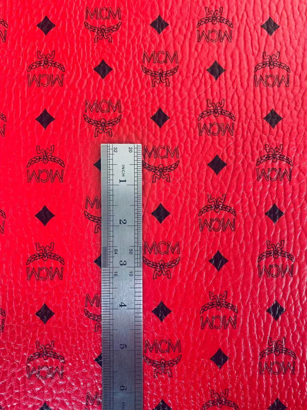Classic Leather Case Fabric,Handmade Bag Fabric,Hand-made Shoes Fabric (Red)