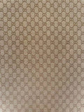 Classic Gucci Jacquard Fabric Cloth, Fabric Bags Fabric Shoes Fabric Hat Fabric good quality (Tan)