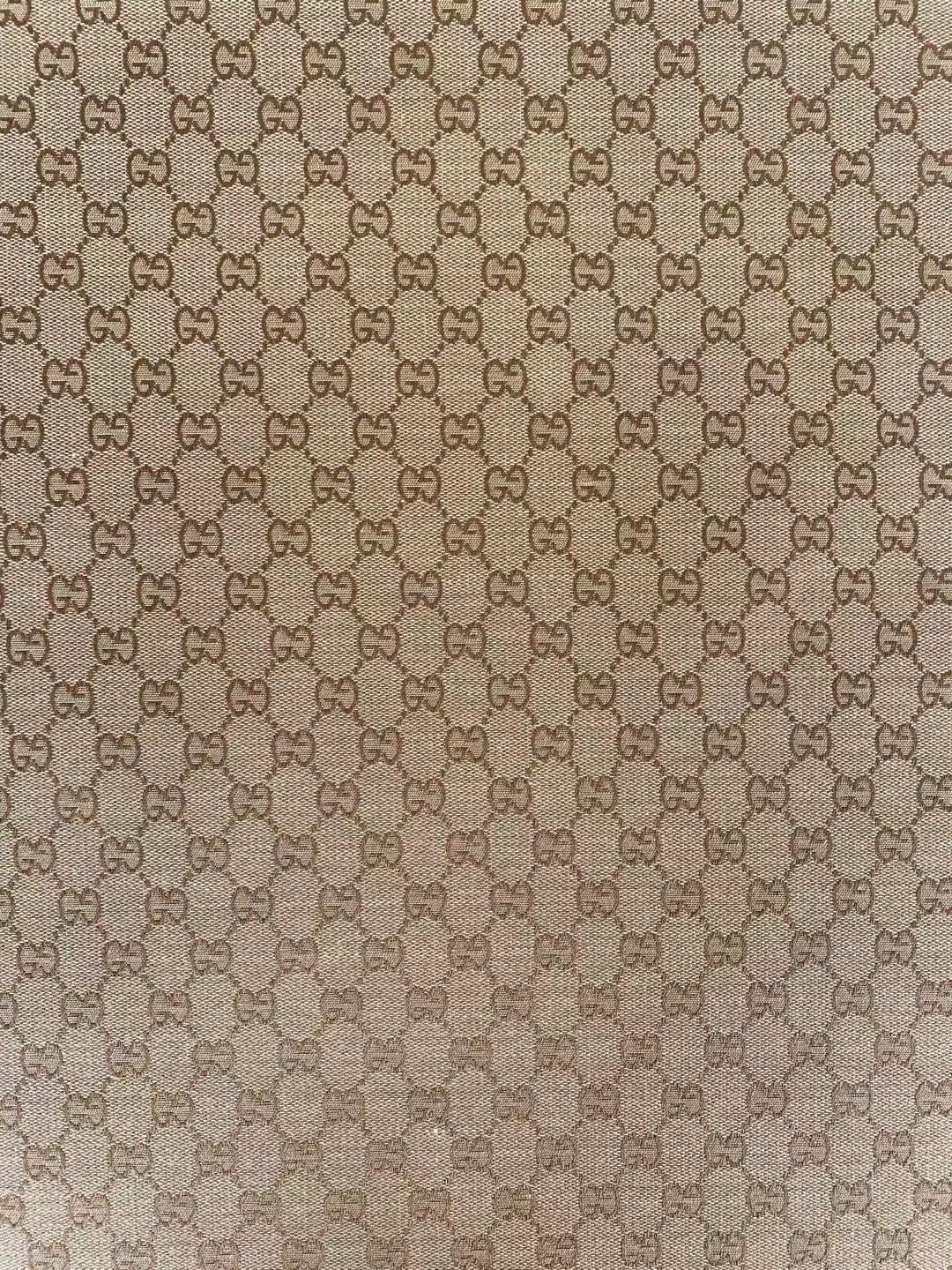 Classic Gucci Jacquard Fabric Cloth, Fabric Bags Fabric Shoes Fabric Hat Fabric good quality (Tan)
