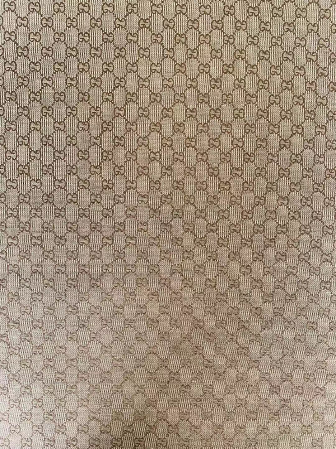Classic Gucci Jacquard Fabric Cloth, Fabric Bags Fabric Shoes Fabric Hat Fabric good quality (Tan)