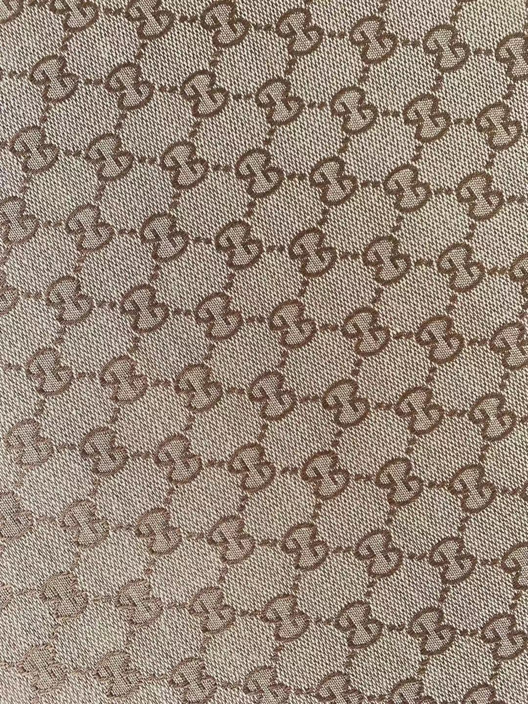 Classic Gucci Jacquard Fabric Cloth, Fabric Bags Fabric Shoes Fabric Hat Fabric good quality (Tan)